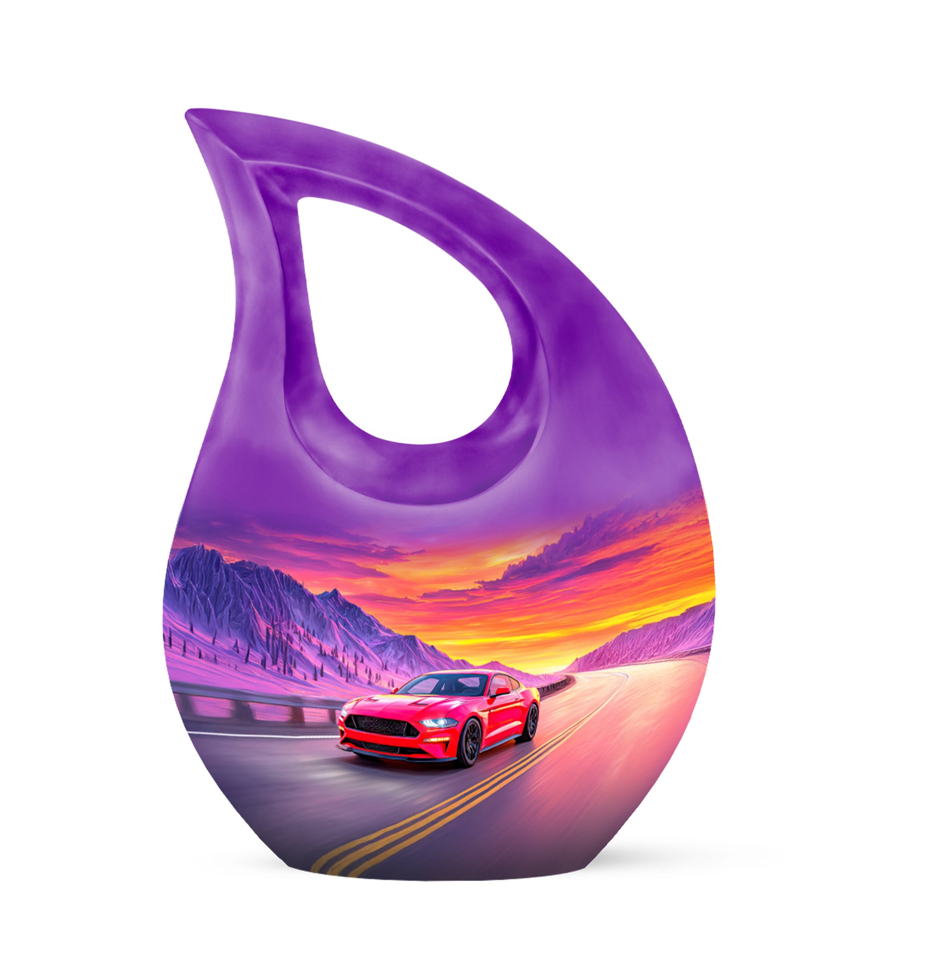 Blue Car Beacon Cremation Urns for Human Ashes - 10-inch, 200 cu in - Karyliz