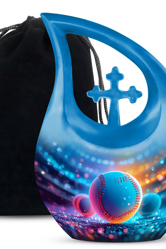 Glowing Baseball Memorial Urn - Decorative Urn For Male
