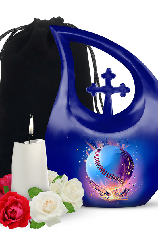 Baseball Energy Tribute Urn - Cremation Urn For Human Ashes Adult