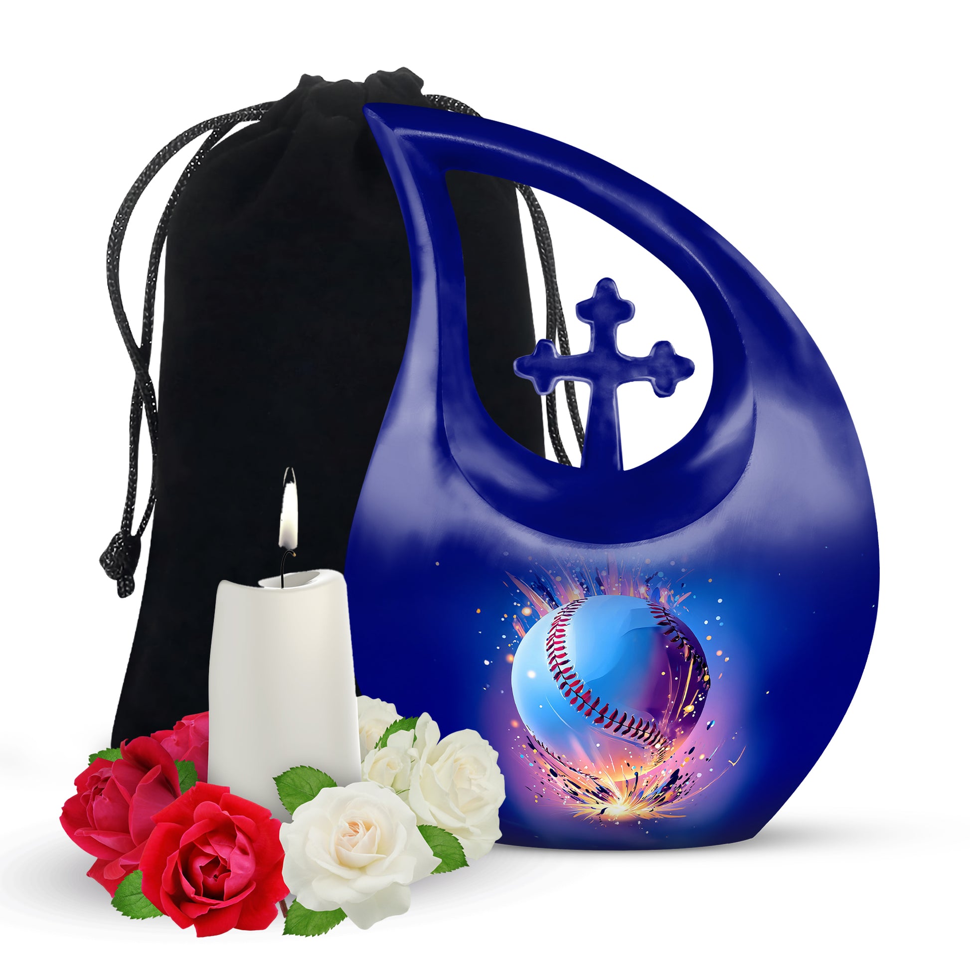 Baseball Energy Tribute Urn - Cremation Urn For Human Ashes Adult