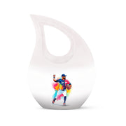 Inspiring White Baseball Keepsake Urn for Human Ashes - 10-inch, 200 cu in - Yatskia