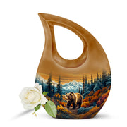 Personalized Gold Bear Cremation Urns for Ashes - Captivating 10-inch - Yatskia