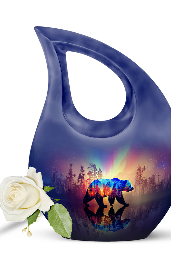 Blue Bear Cremation Urns - Opulent Haven 10-inch, 200 cu in - Yatskia
