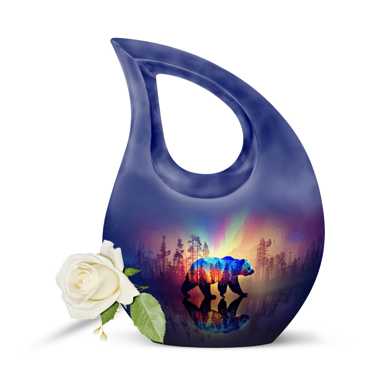 Blue Bear Cremation Urns - Opulent Haven 10-inch, 200 cu in - Yatskia