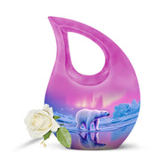 Personalized Pink Revered Bear Cremation Urns for Human Ashes - 10-inch, 200 cu in - Yatskia