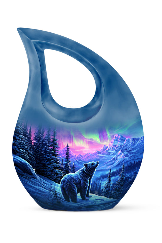Personalized Bear Cremation Urns - Eminent Purple 10-inch, 200 cu in - Yatskia