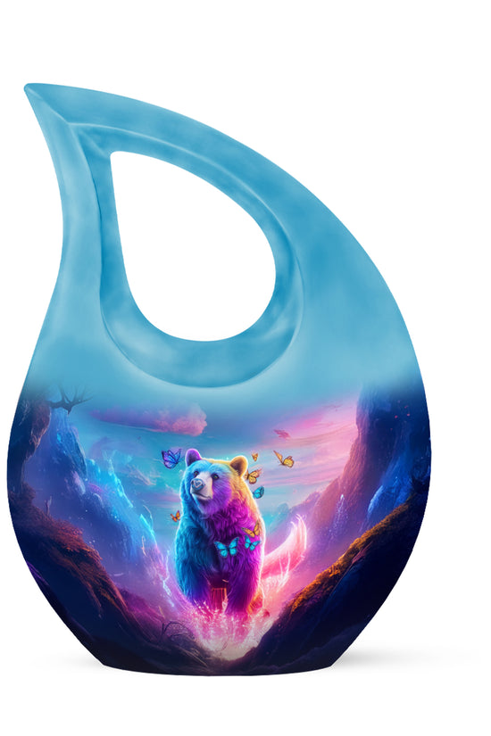 Blue Bear Cremation Urns - Honored Tribute 10-inch, 200 cu in - Yatskia