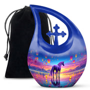 Sunset Unicorn Funeral Urn - Lantern Memorial Urn For Mother & Father