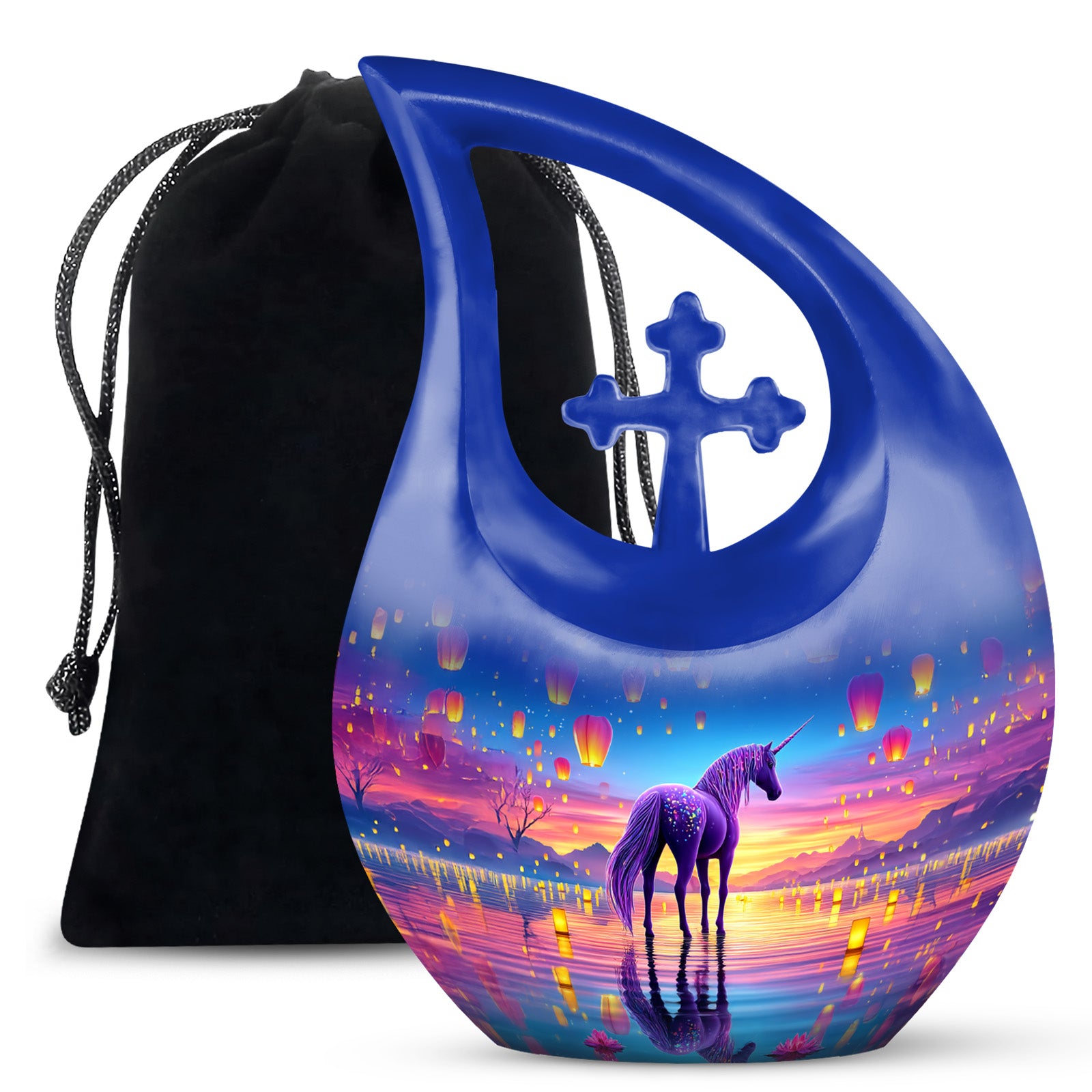Sunset Unicorn Funeral Urn - Lantern Memorial Urn For Mother & Father
