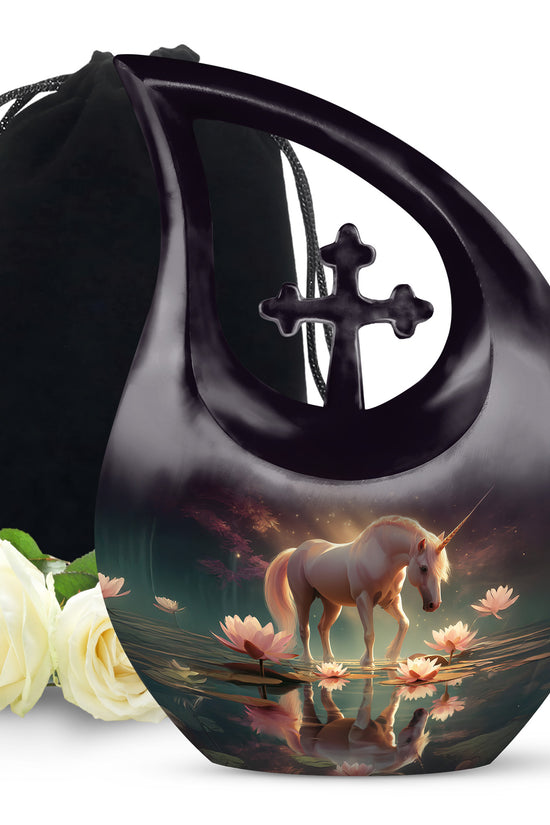 Magical Unicorn Memorial Urn - Beautiful Memorial Urn For Human Ashes