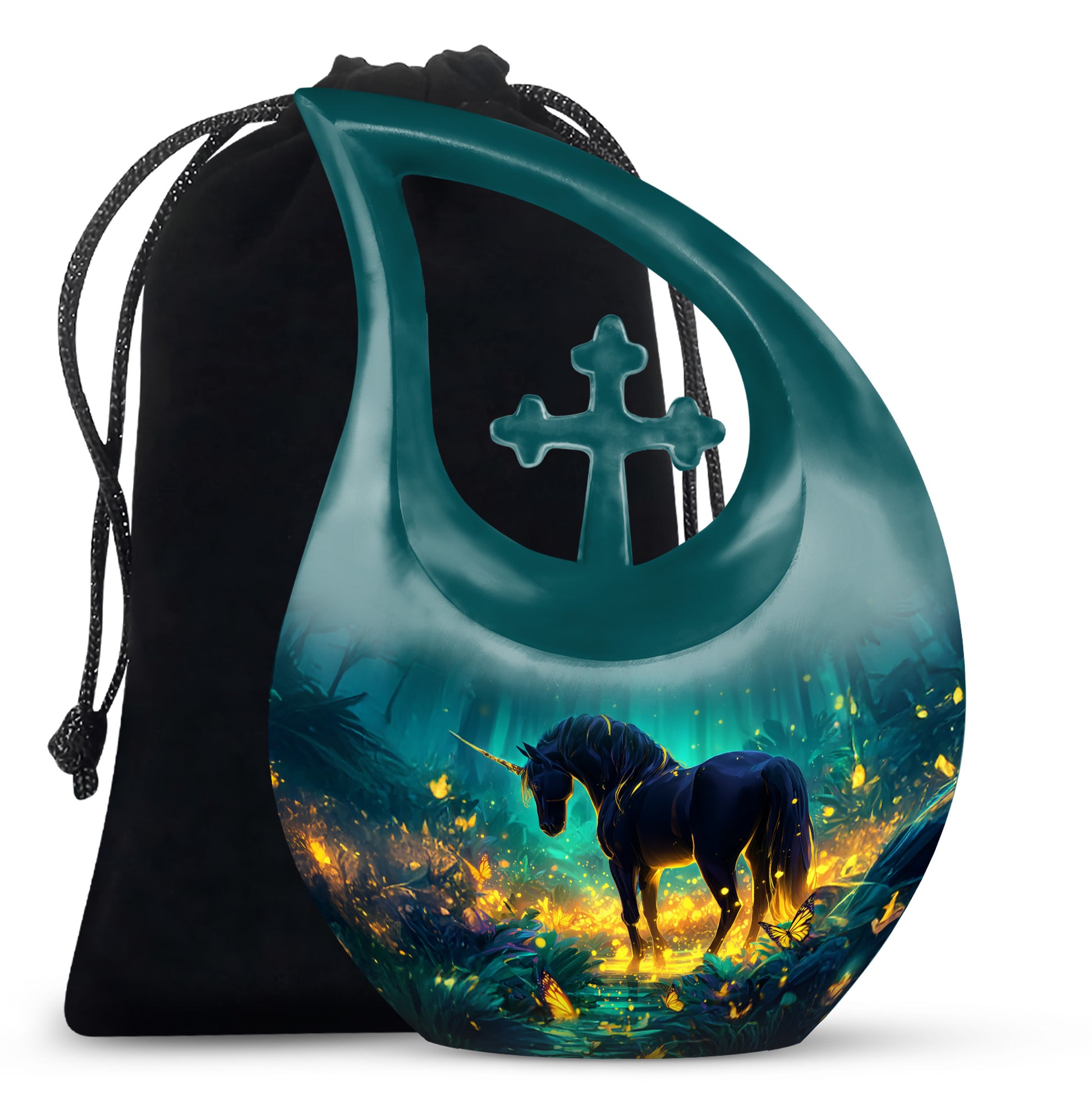 Unicorn Forest Cremation Urn - Decorative Urn For Human Ashes
