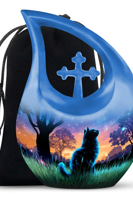 Cat Funeral Urn - Glowing Star Cremation Urn For Cat Ashes