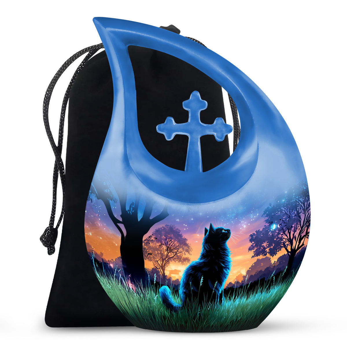 Cat Funeral Urn - Glowing Star Cremation Urn For Cat Ashes