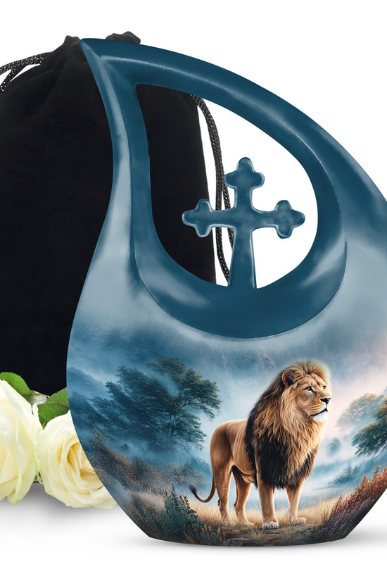 Lion Cremation Urn - Nature Tribute Memorial Urn For Loved Ones