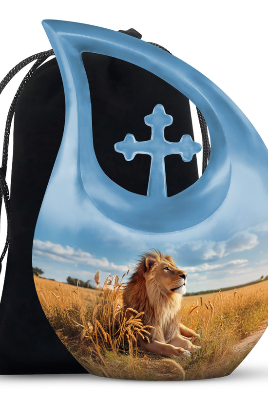 Unique Lion Memorial Urn - Nature Theme Funeral Urn For Ashes
