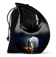Native American Burial Urn - White Bear Spirit Memorial For Human Ashes