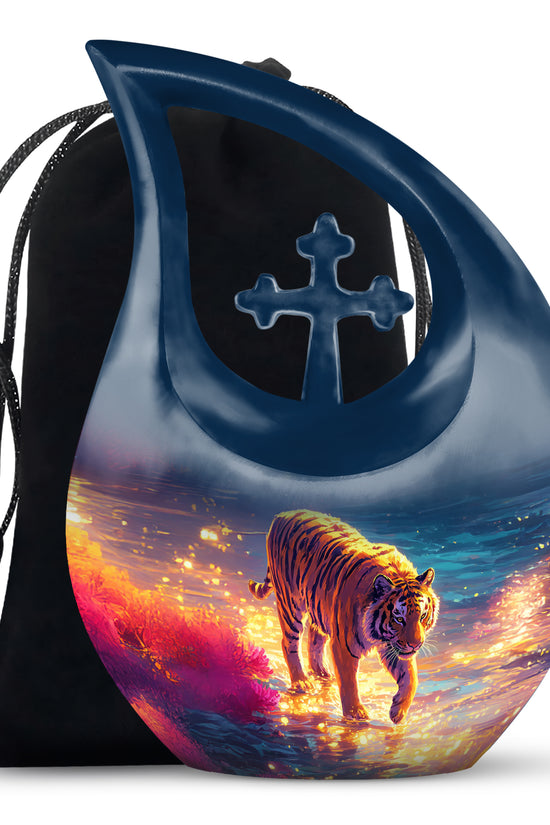 Animal Cremation Urn - Tiger Memorial Urn For Human Ashes