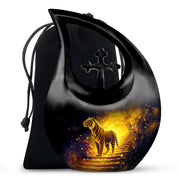 Golden Tiger Memorial Urn - Powerful Cremation Memorial Urn For Dad