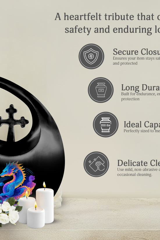 Dragon Memorial Urn - Colorful Cremation Urn For Loved Ashes