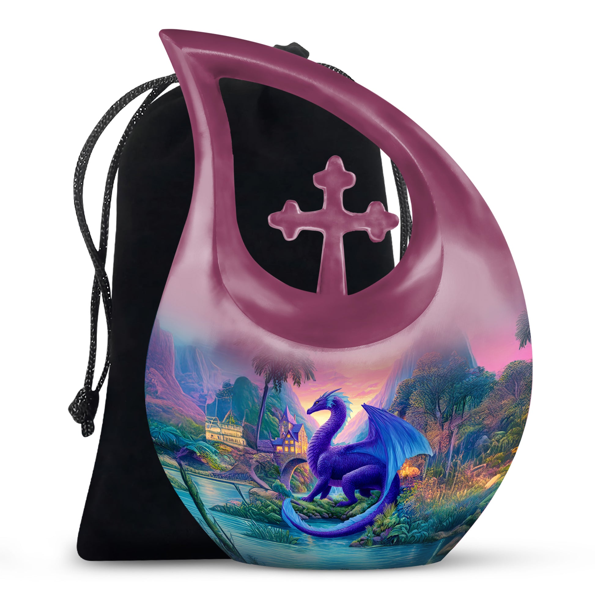 Dragon Memorial Urn - Beautiful Landscape Memorial Urn For Burial