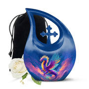 Rainbow Dragon Cremation Urn - Artistic Cremation Urn For Male & Female