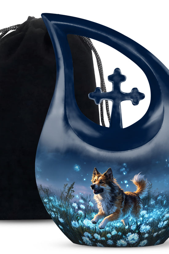 Dog Cremation Urn - Night Sky Pet Memorial Urn For Pet Ashes