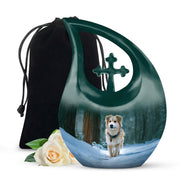 Border Collie Themed Urn - Decorative Funeral Urns For Dog Ashes