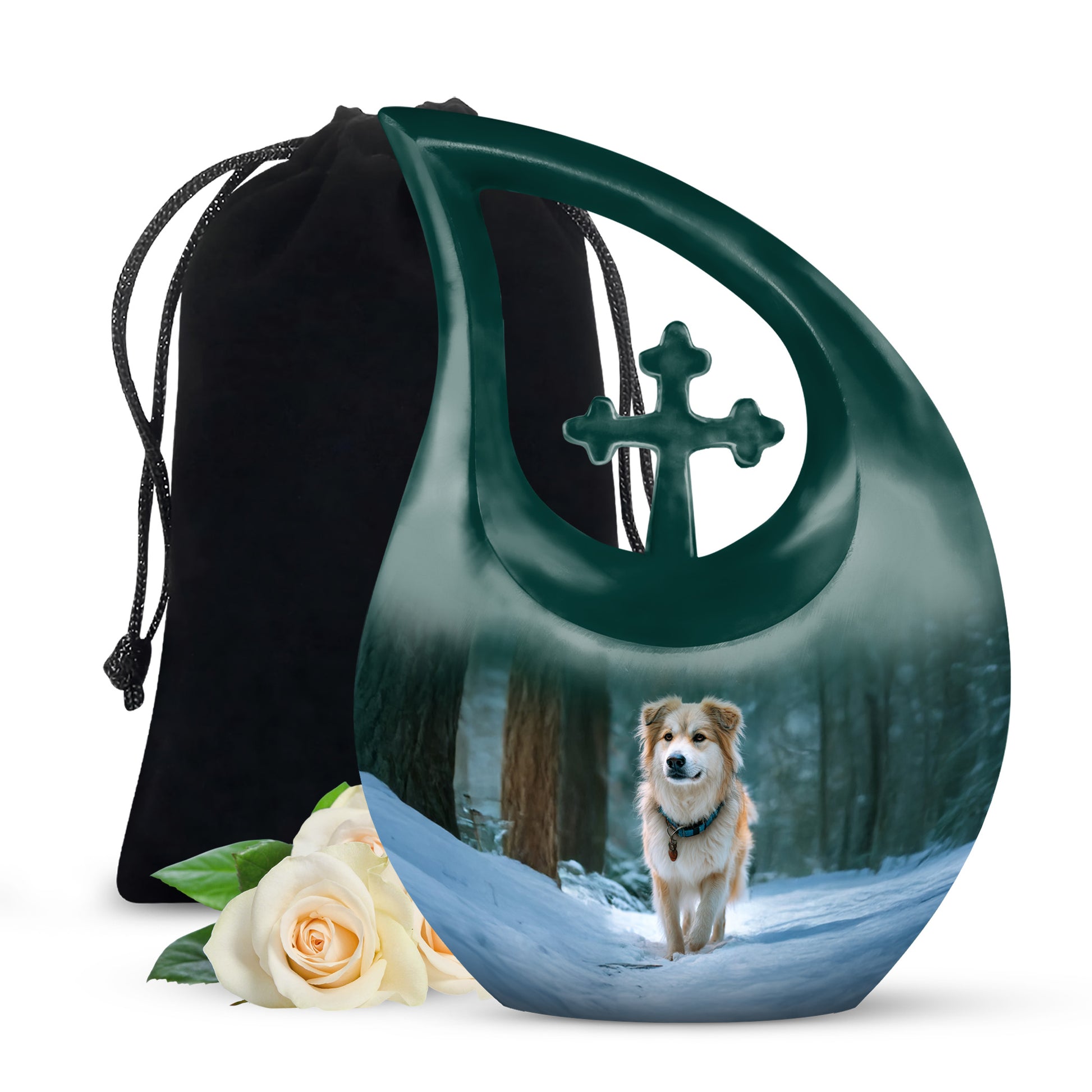 Border Collie Themed Urn - Decorative Funeral Urns For Dog Ashes