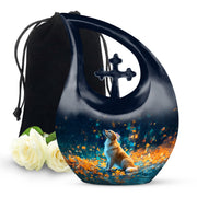Blue Dog Urns For Ashes - Beautiful Memorial Tribute Urns For Ashes