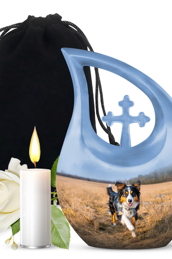 Peaceful Dog Memorial Urn - Elegant Pet Cremation For Dog Ashes