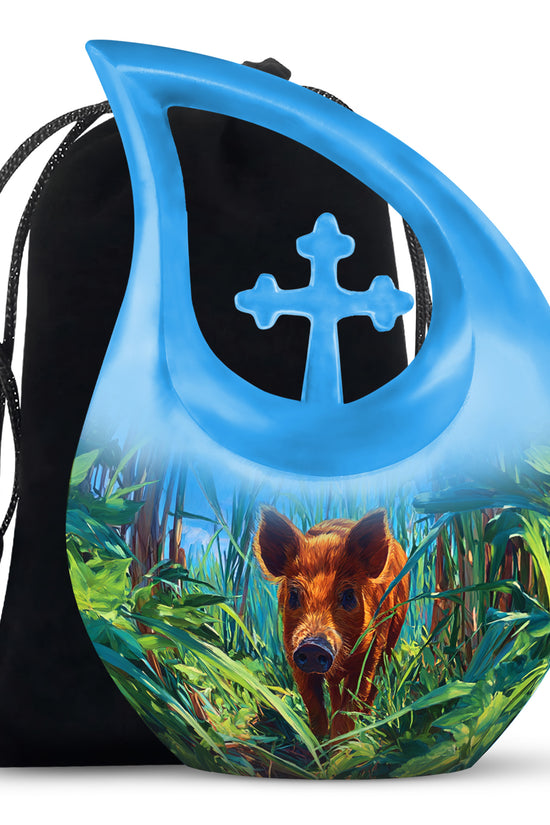 Pig Jungle Memorial Urn - Artistic Cremation Urns For Loved Ones