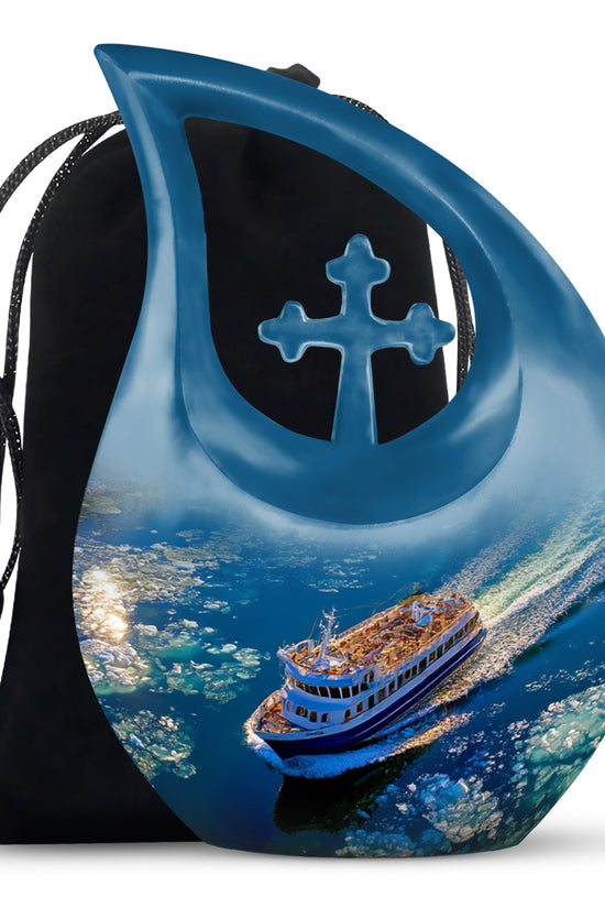 Cruise Ship Cremation Urn - Ocean Memorial Urn For Ashes