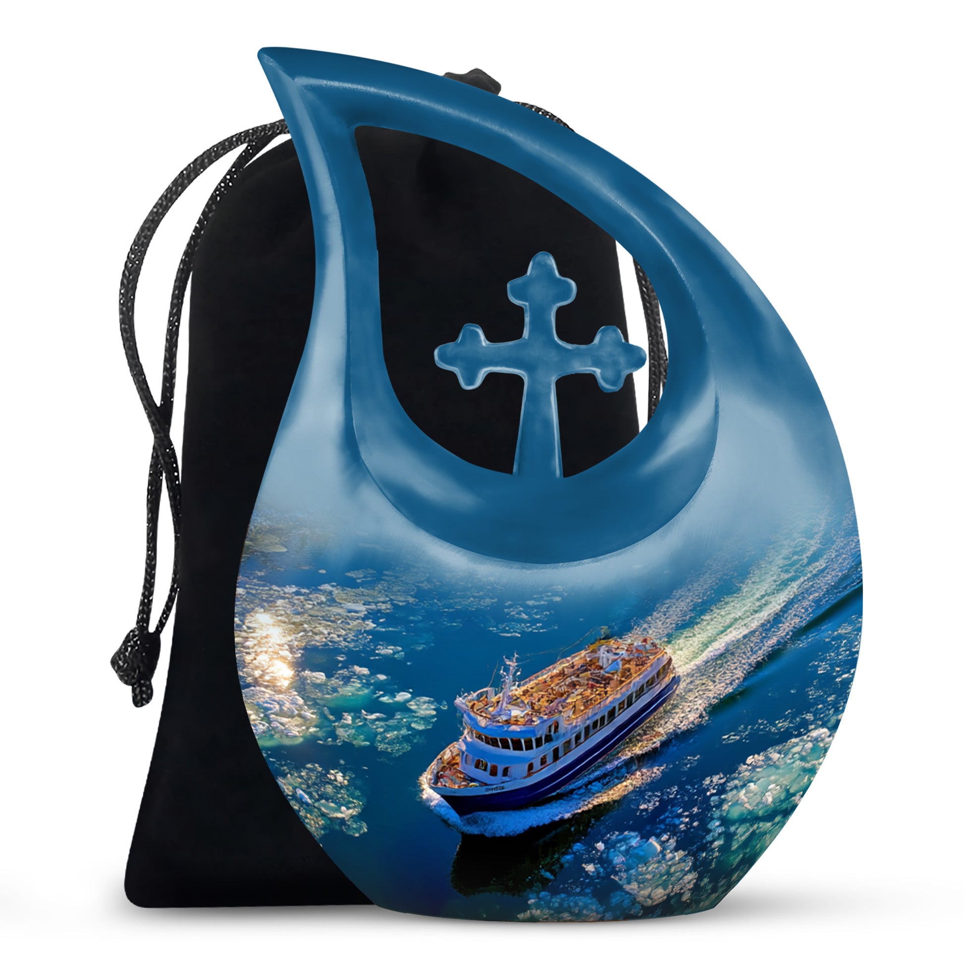 Cruise Ship Cremation Urn - Ocean Memorial Urn For Ashes
