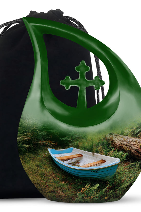 Boat Cremation Urn - Nature Memorial Urn For Human Ashes
