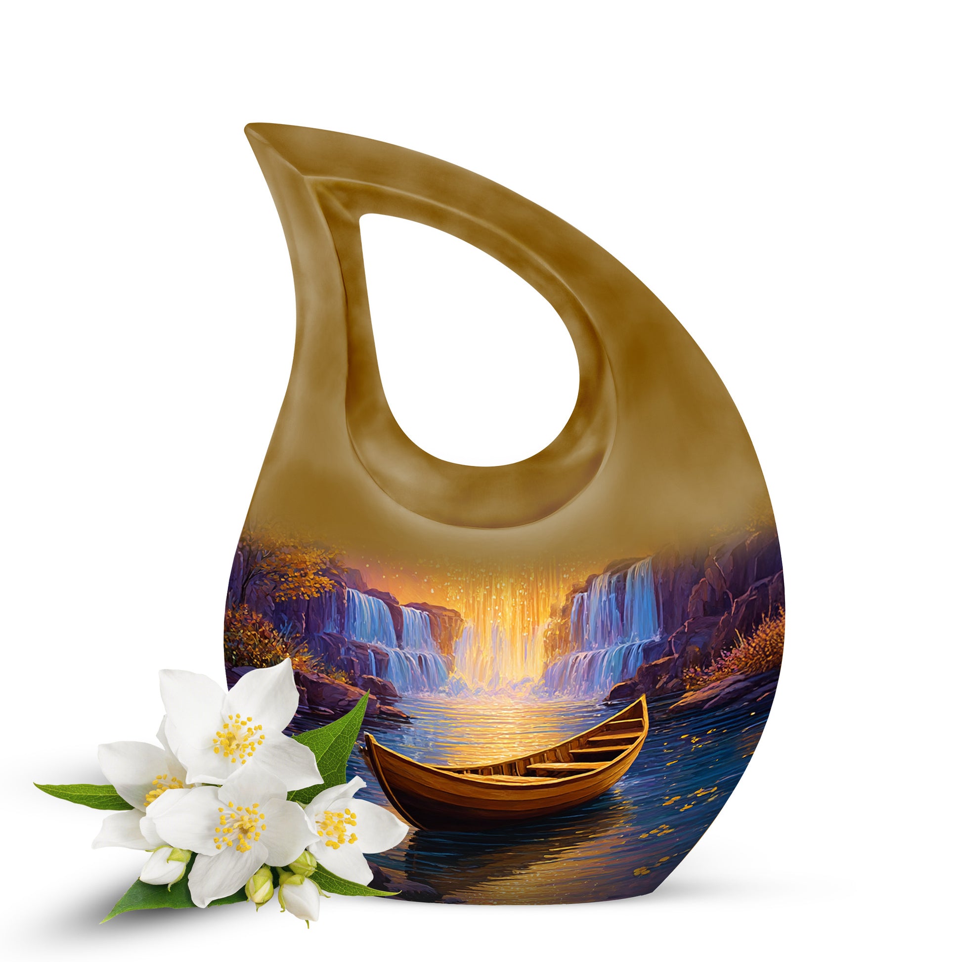 Hallowed Boat Cremation Urns for Human Ashes - Pink 10-inch - Karyliz