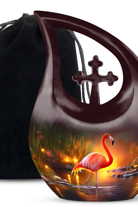Pink Flamingo Cremation Urn - Handcrafted Memorial Urns for Ashes