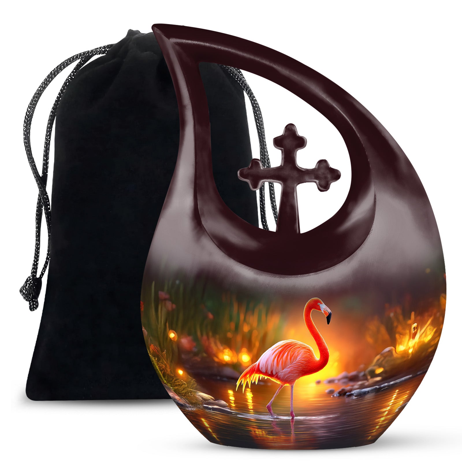 Pink Flamingo Cremation Urn - Handcrafted Memorial Urns for Ashes