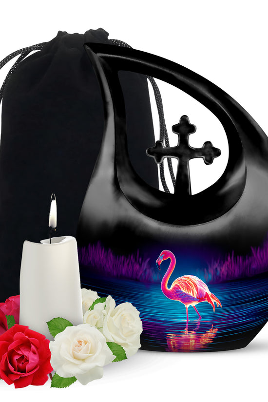 Artistic Flamingo Cremation Urn - Beautiful Memorial Urns For Human Ashes