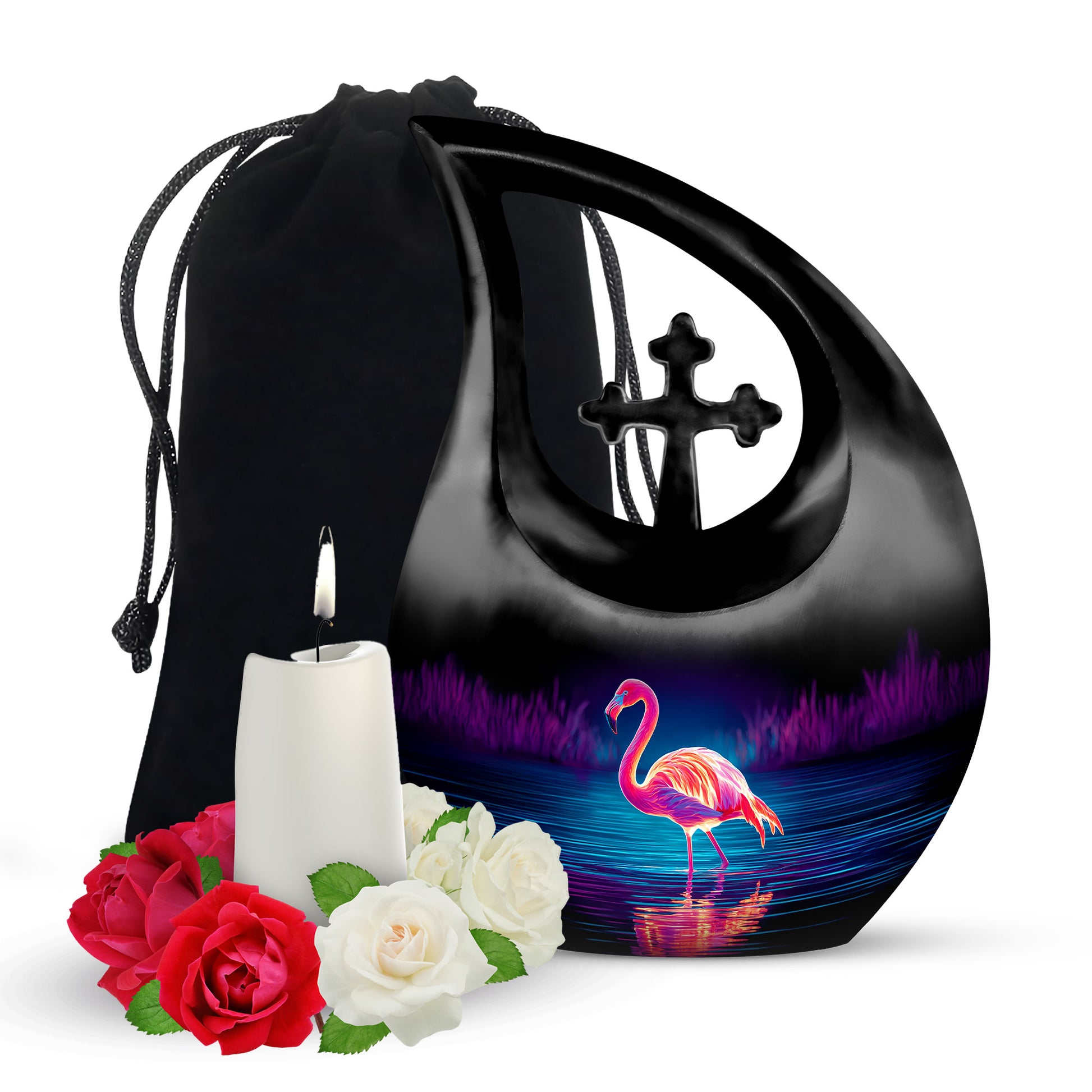 Artistic Flamingo Cremation Urn - Beautiful Memorial Urns For Human Ashes