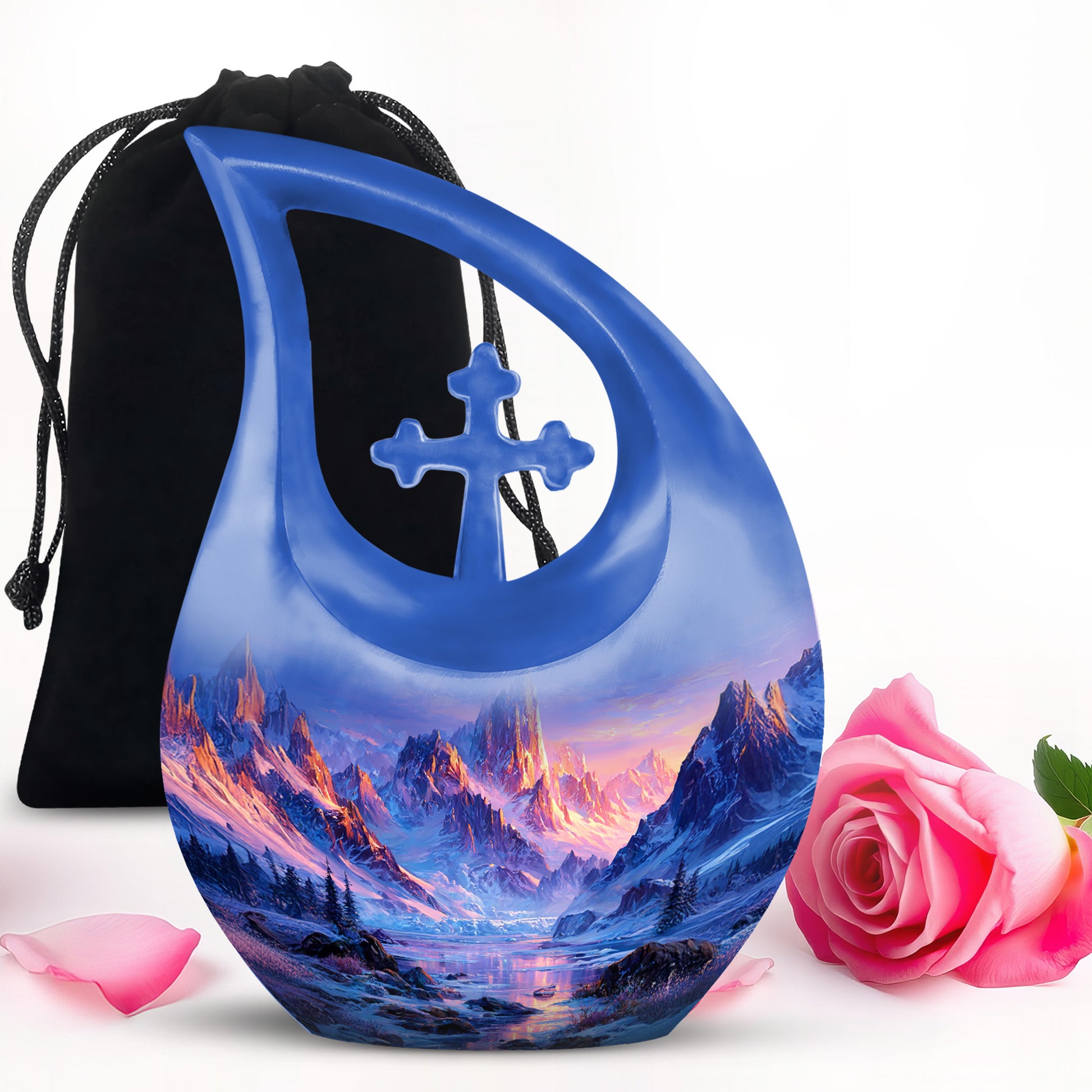 Mountain Sunset Cremation Urn - Nature Landscape Cremation Urn For Burial