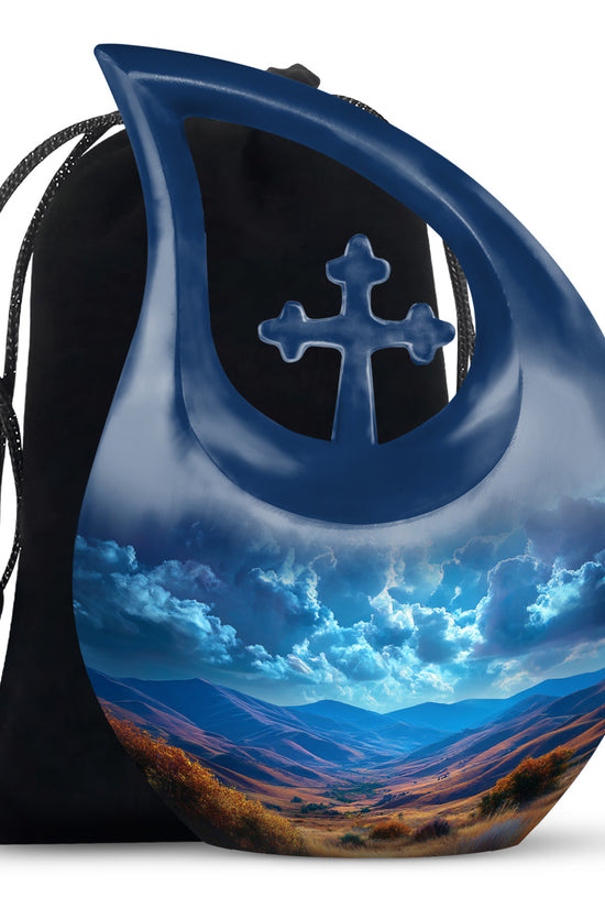 Scenic Mountain Memorial Urn - Nature Cremation Urn For Human Ashes