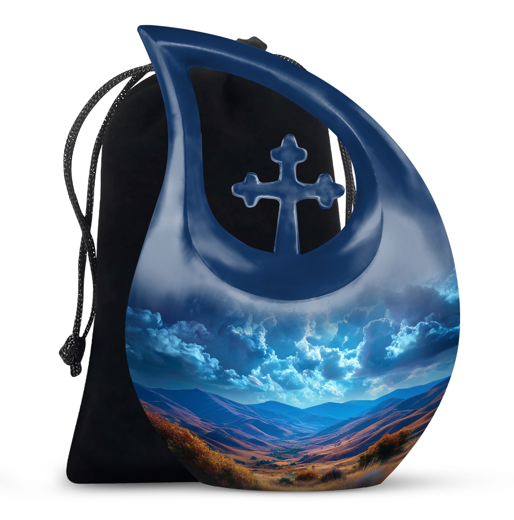 Scenic Mountain Memorial Urn - Nature Cremation Urn For Human Ashes
