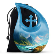 Ocean Mountain Cremation Urn - Peaceful Funeral Urn For Loved Ones