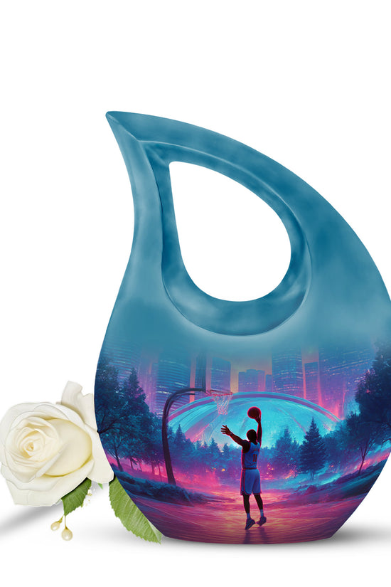 Personalized Eternal Basketball Cremation Urns - Red 10-inch, 200 cu in - Yatskia