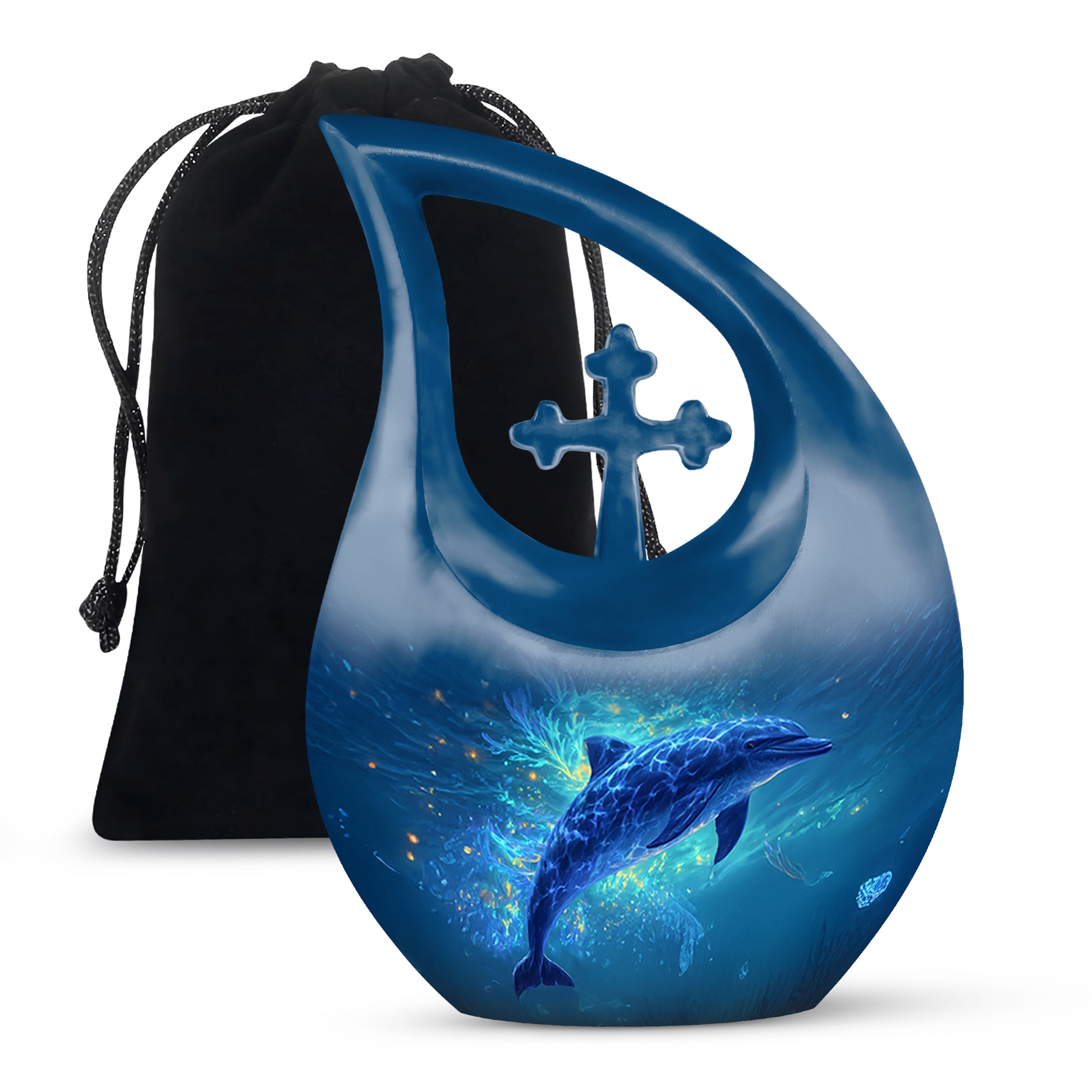 Dolphin Ocean Funeral Urn - Unique Memorial Urn For Adult Ashes