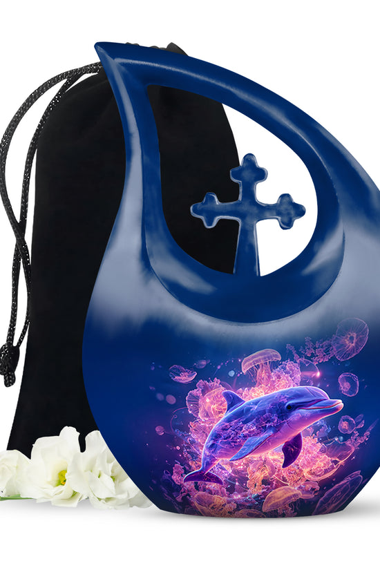 Dolphin Cremation Urn for Ashes – Ocean Memorial Urn For Adults