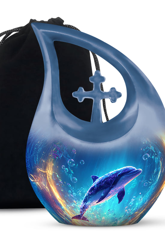 Dolphin Funeral Urn - Luxury Cremation Urn For Male & Female