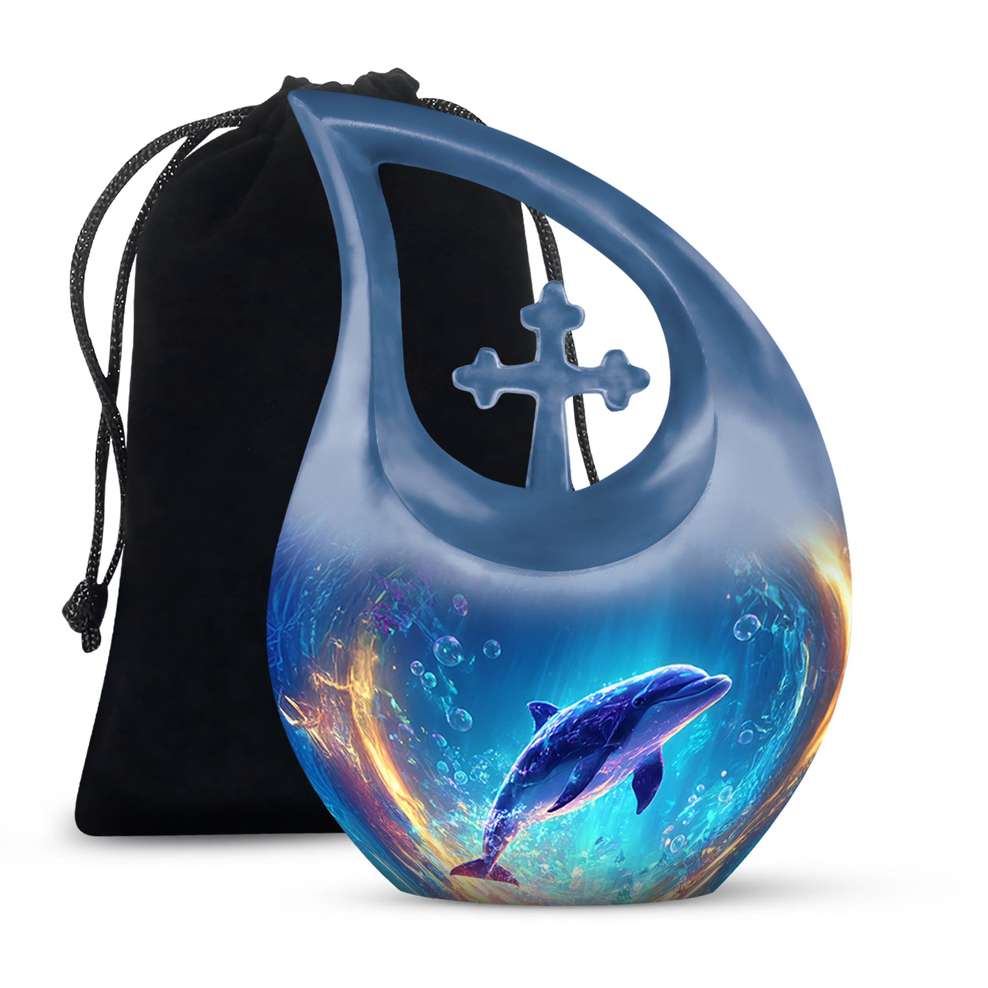 Dolphin Funeral Urn - Luxury Cremation Urn For Male & Female
