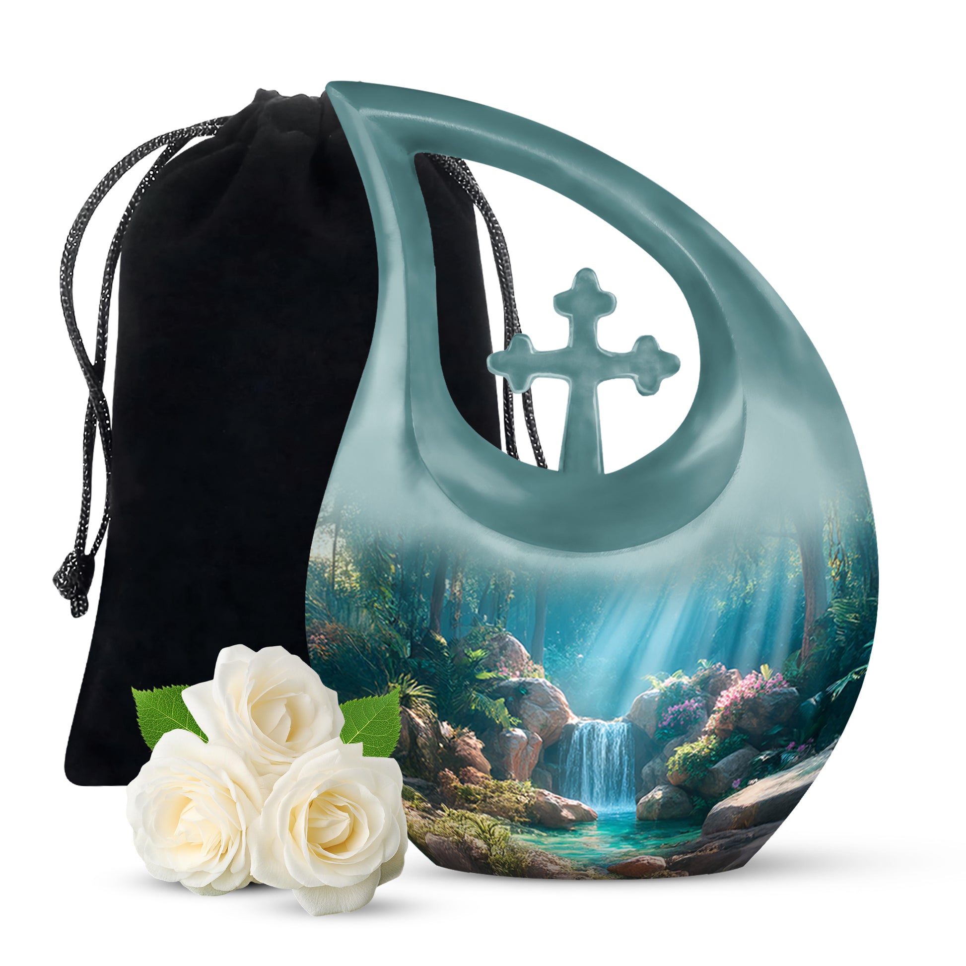 Peaceful Forest Memorial Urn - Beautiful Cremation Urn For Human Ashes