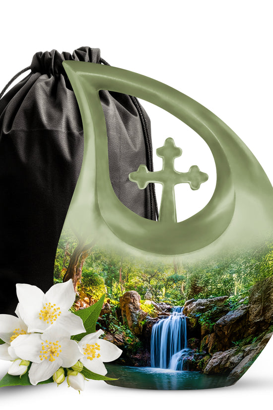 Beautiful Memorial Urn - Waterfall Cremation Urn For Loved Ones